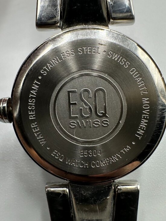 ESQ Watch Women Silver Tone Pink Dial 22MM Round Swiss New Battery 7.25 Inch main image 9